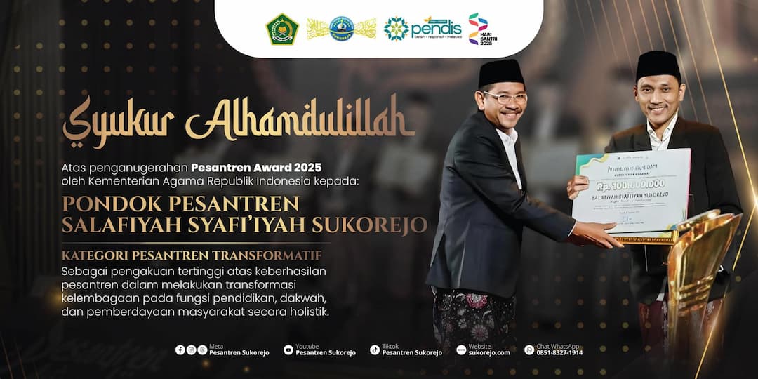Pesantren Sukorejo Raih Penghargaan Tertinggi "Pesantren Award 2025"